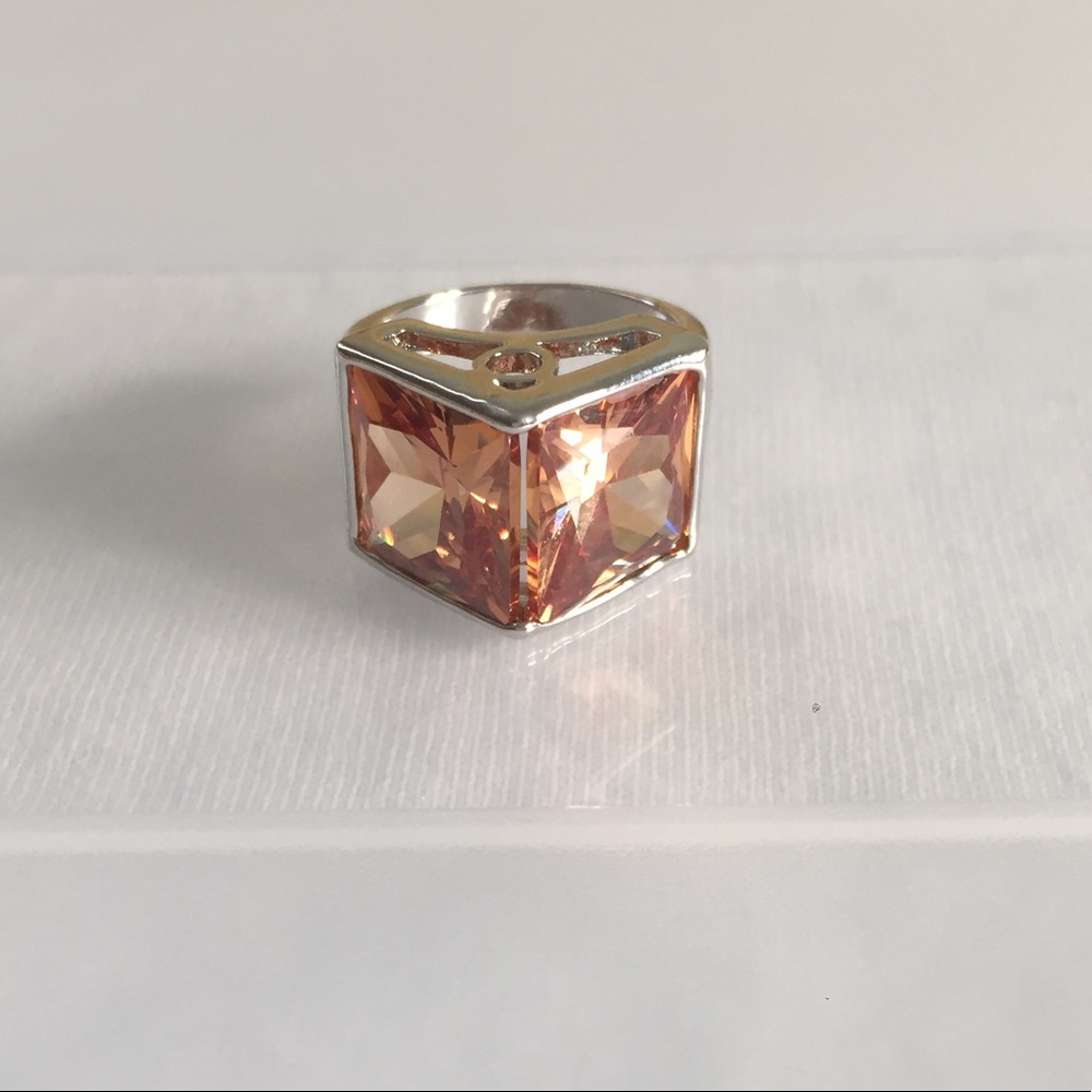 Silver Morganite Ring